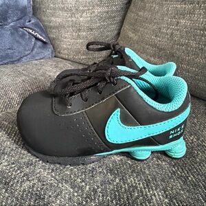 Nike Shox Black and Blue Toddler Shoes 515026-001 US Children Size 5C